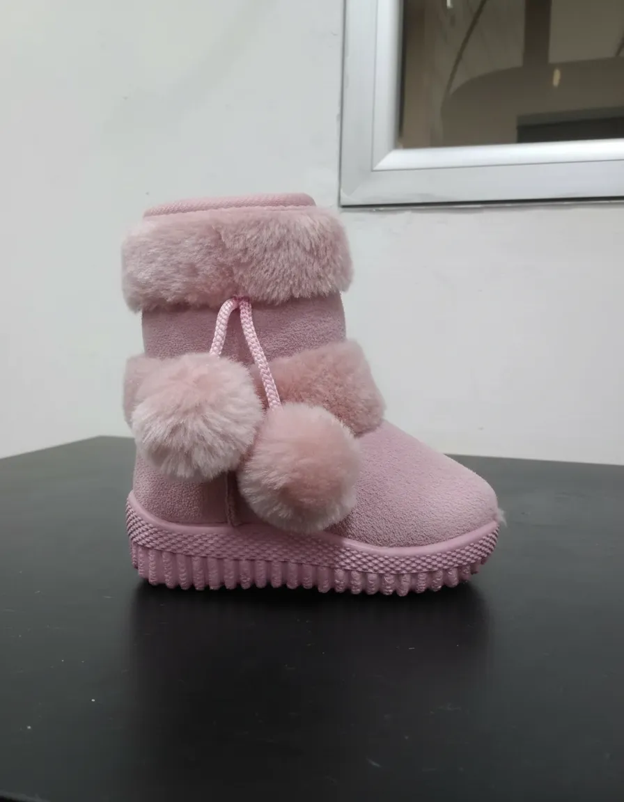 Botas De Invierno Niñas Pequeñas Abrigadas Con Corderito - Imagen 3