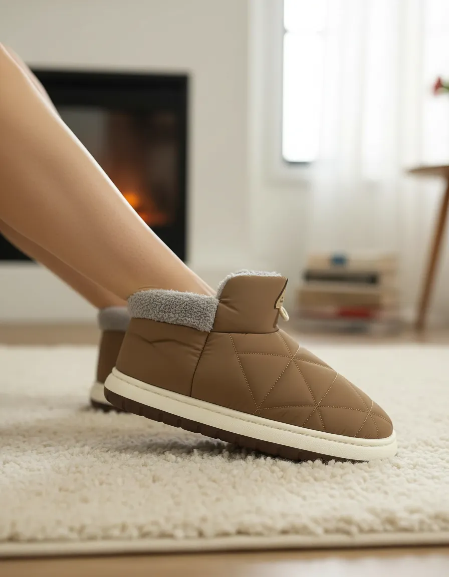 Pantuflas Altas Con Interior Simil Piel Legrand
