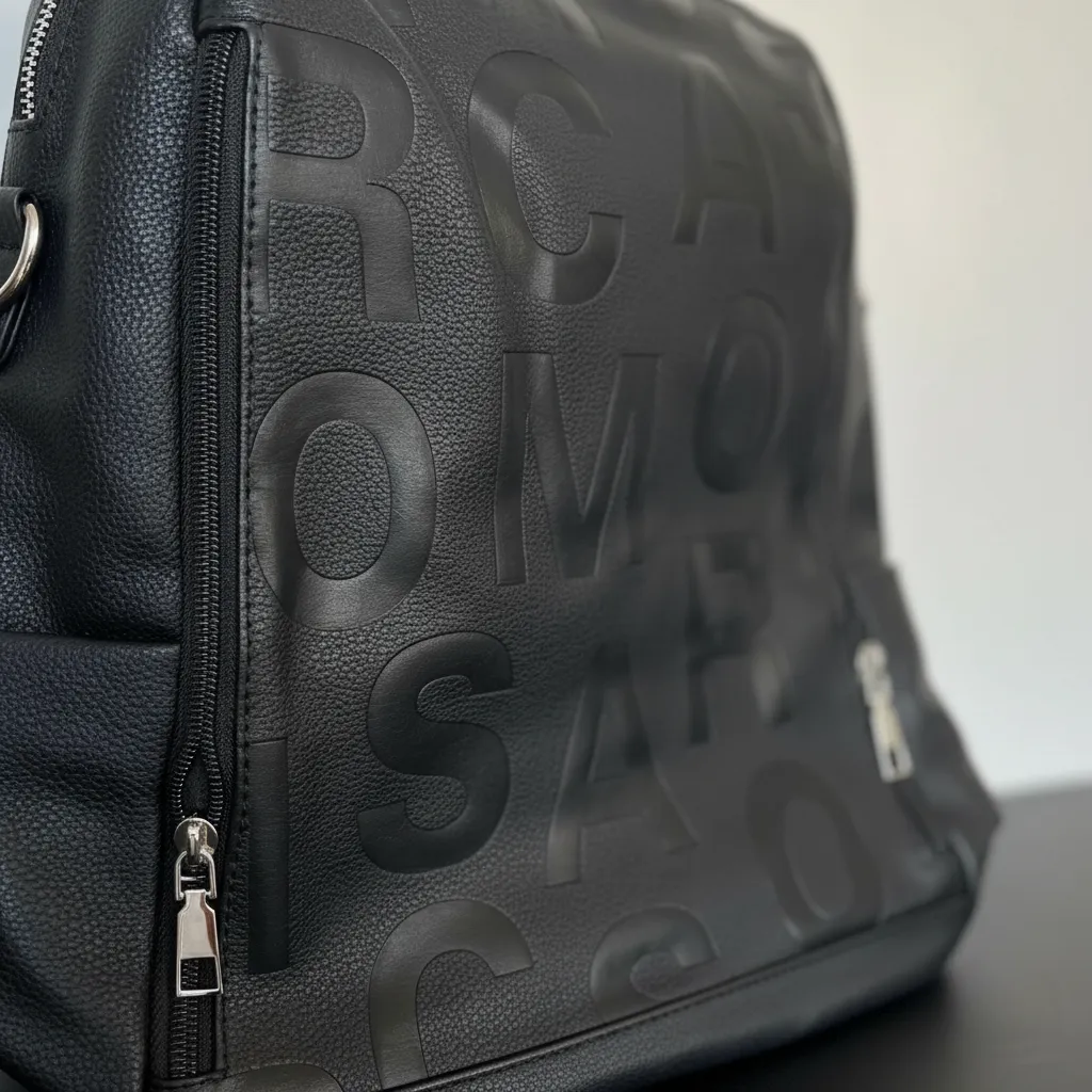 Mochila Cartera Mujer Negra Convertible Con Correa Ajustable - Imagen 2