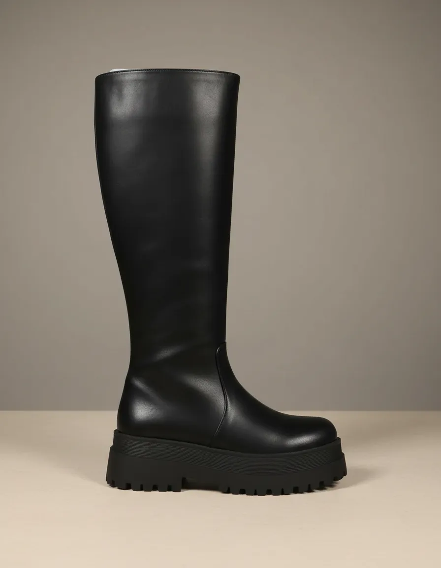 Bota Bolero Mujer Caña Alta Tacon Bajo Cómoda Y Elegante - Imagen 4