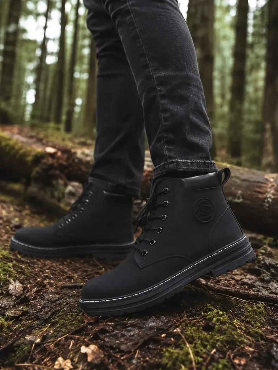 Bota Estilo Cat De Hombre Acordonada