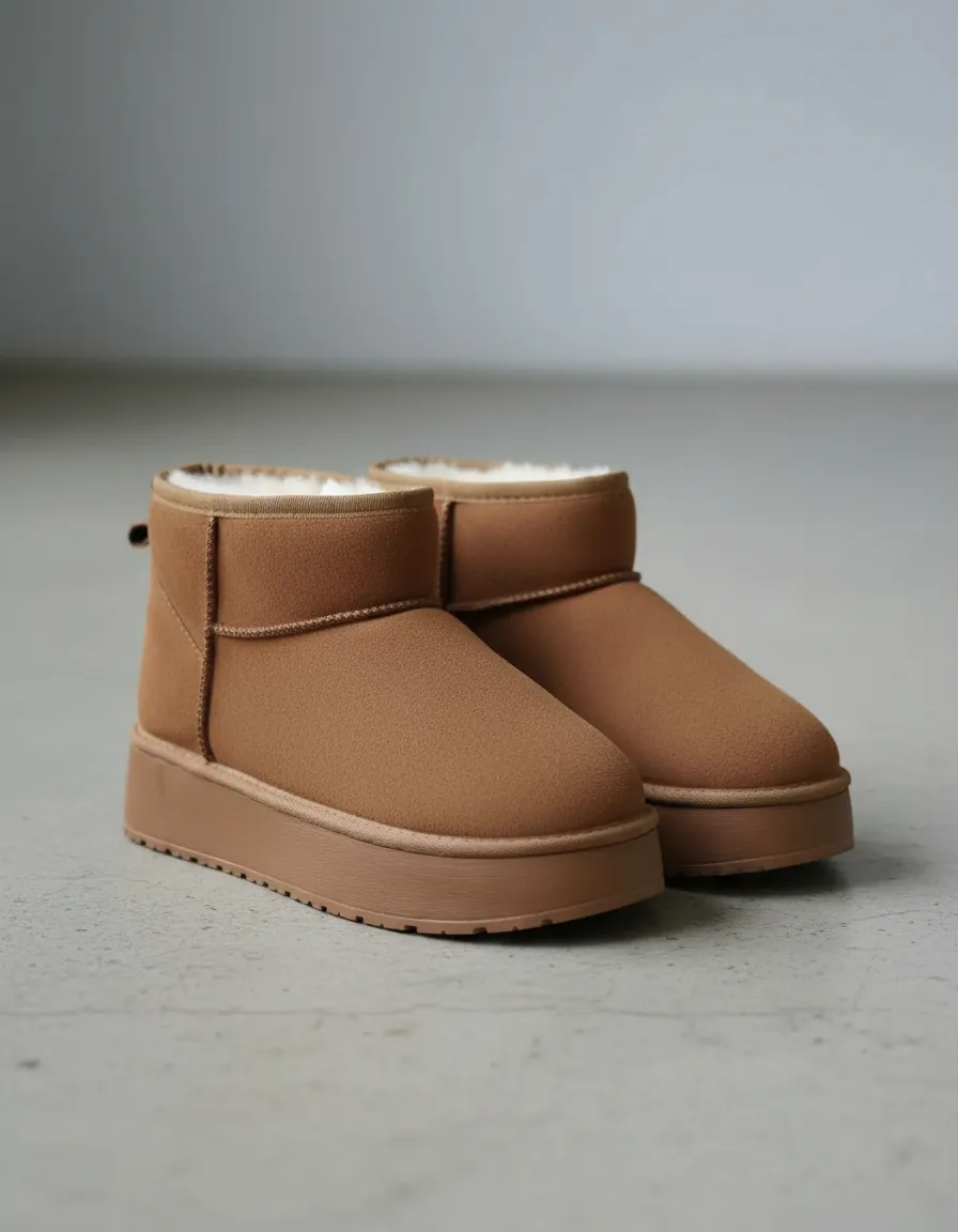 Pantubota Mujer Peludita Cálida Suela Antideslizante - Imagen 4