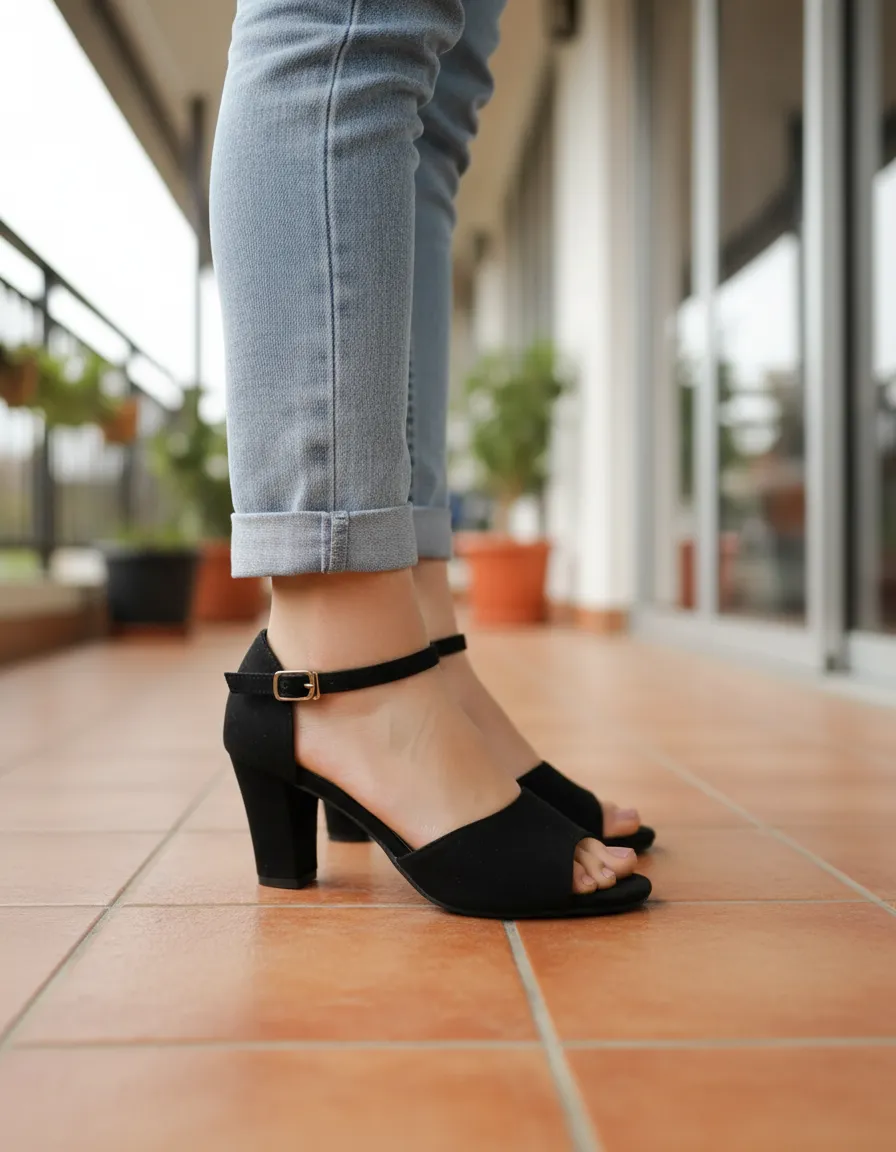 Sandalias De Taco Bajo Comodidad Y Estilo