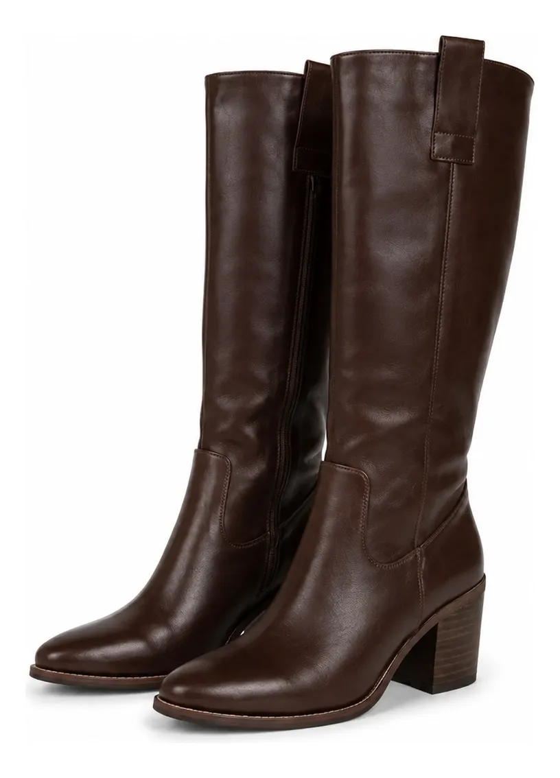 Bota De Vestir Caña Alta Moderna Y Elegante - Imagen 2