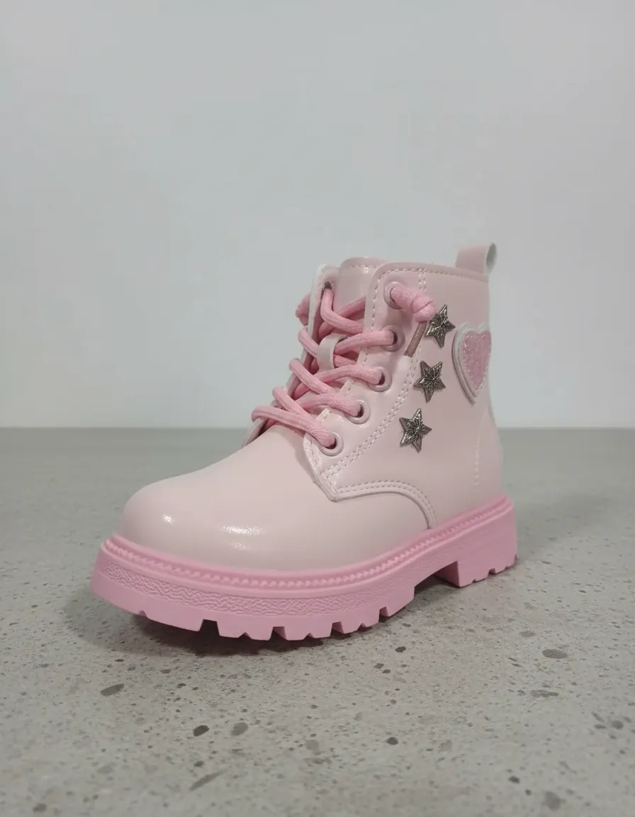 Bota Niña Borcego Big Bug Abrigada Con Cordones Y Cierre - Imagen 4