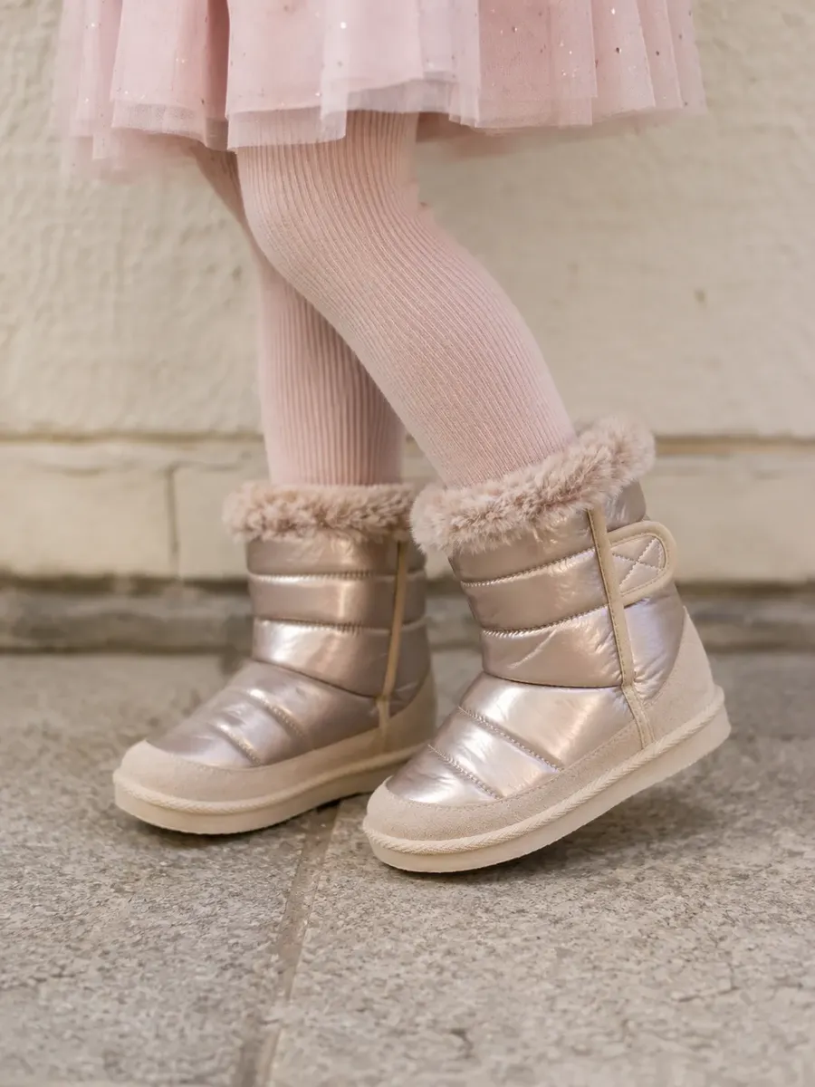 Bota Infantil Tipo Snow Con Corderito Suave