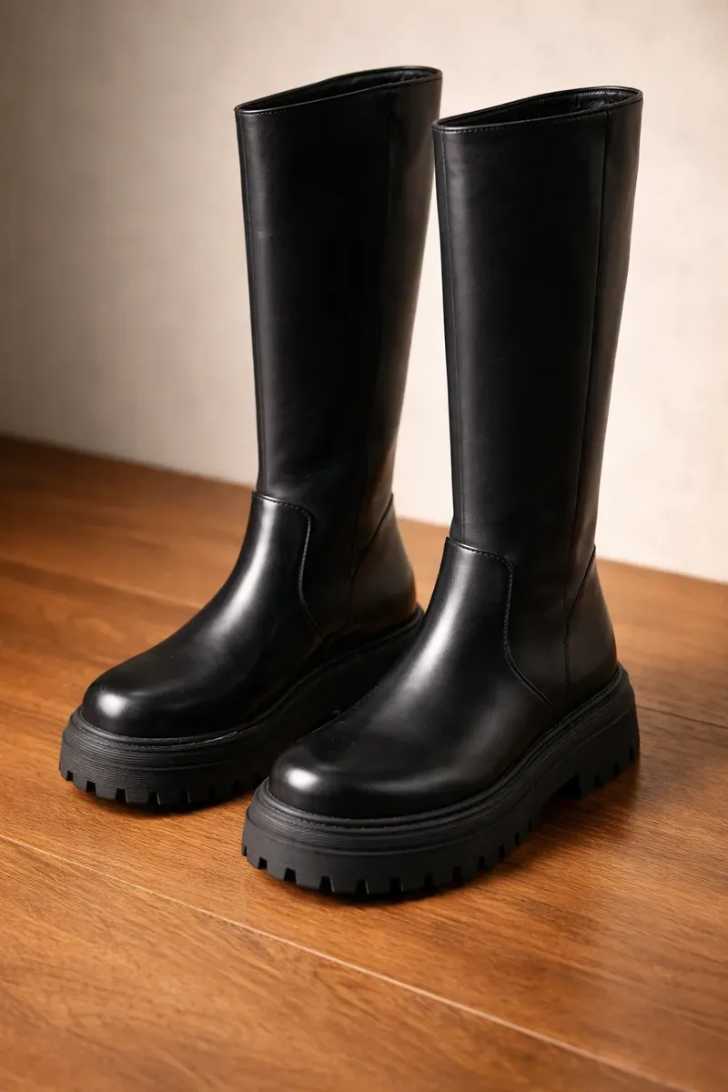 Bota Bolero Mujer Caña Alta Tacon Bajo Cómoda Y Elegante - Imagen 5