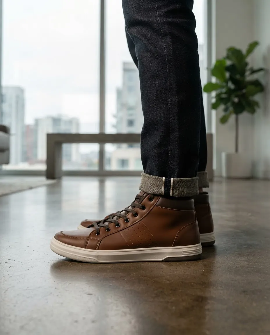 Botas De Hombre Simil Cuero Caña Baja - Imagen 2