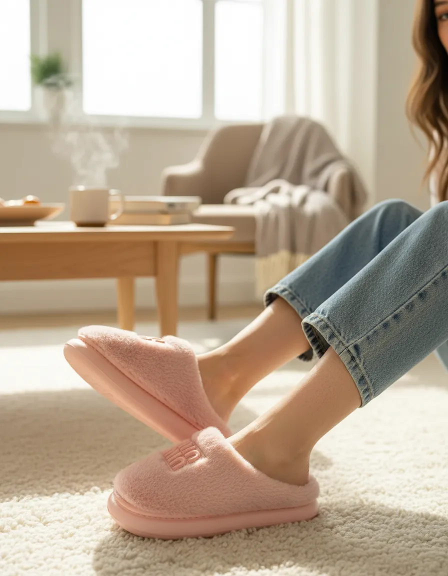 Pantuflas Mujer Legrand Simil Piel Con Diseño 3d