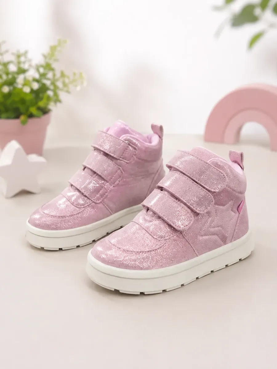 Botitas Casuales Para Niñas Novopé Rosa Con Velcros